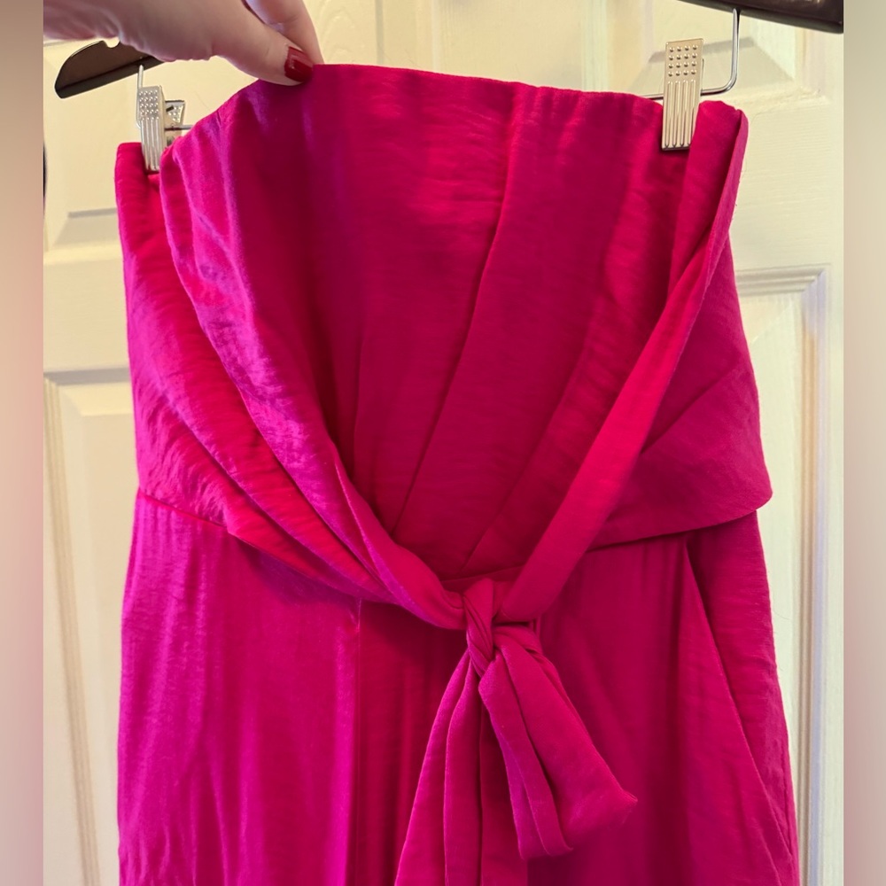 ✨EUC Anthropologie Maeve Fuschia Pink Jumpsuit, Size 12✨